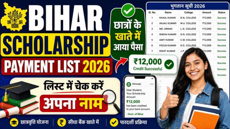 Bihar Scholarship Payment List 2026: छात्रों के खाते में आया पैसा, लिस्ट में चेक करें नाम