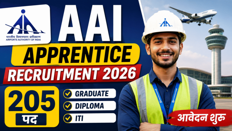 AAI NR Apprentice Recruitment 2026: 205 पदों पर भर्ती, Graduate, Diploma और ITI पास करें आवेदन