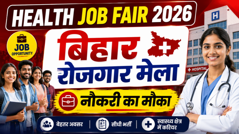 Bihar Health Job Fair 2026: बिहार में रोजगार मेला शुरू, युवाओं के लिए नौकरी पाने का बेहतरीन अवसर