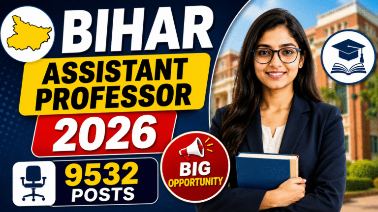 Bihar Assistant Professor Recruitment 2026: 9532 पदों पर भर्ती, जल्द शुरू होगा आवेदन