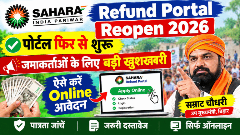 Sahara Refund Portal Reopen 2026: पोर्टल फिर से शुरू, जमाकर्ताओं के लिए बड़ी खुशखबरी
