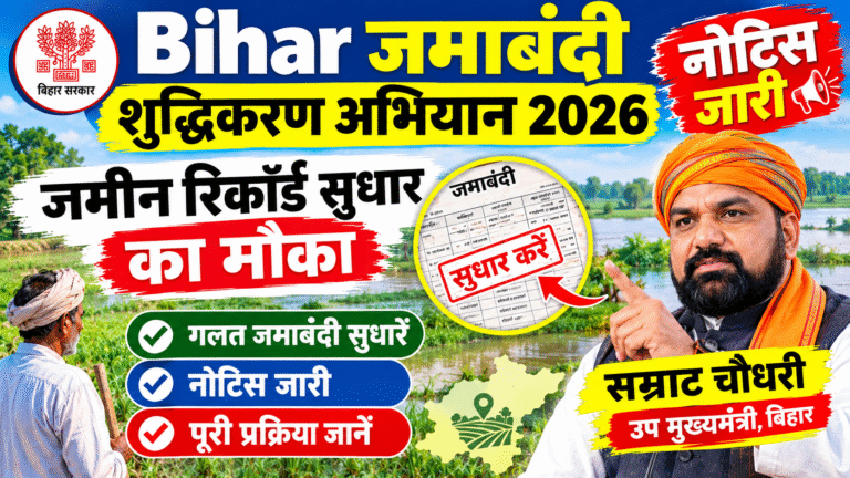 Bihar Jamabandi Shuddhikaran Abhiyan 2026: जमीन रिकॉर्ड सुधार अभियान शुरू, Notice जारी