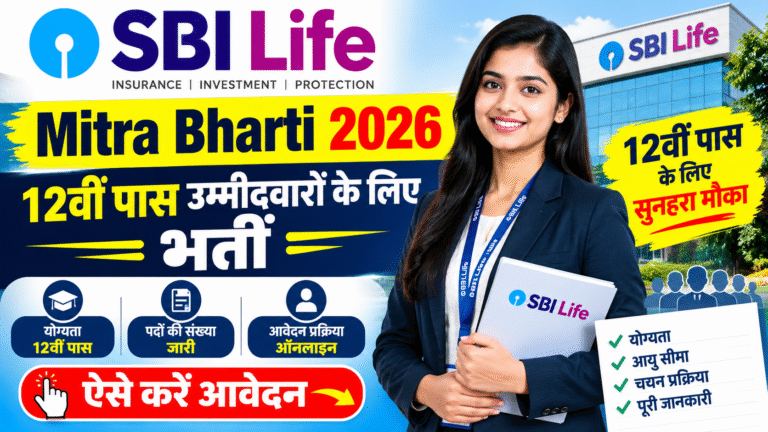 SBI Life Mitra Bharti 2026: 12वीं पास उम्मीदवारों के लिए भर्ती, ऐसे करें आवेदन
