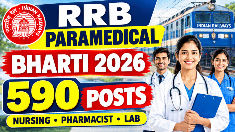 RRB Paramedical Bharti 2026: 590 Vacancies, Eligibility, Age Limit और Salary की पूरी जानकारी