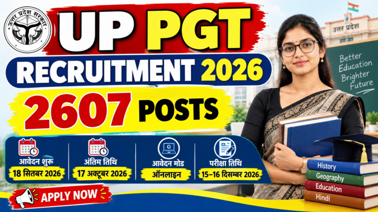 UPESSC UP PGT Bharti 2026: 2607 पदों पर भर्ती, आवेदन की पूरी जानकारी