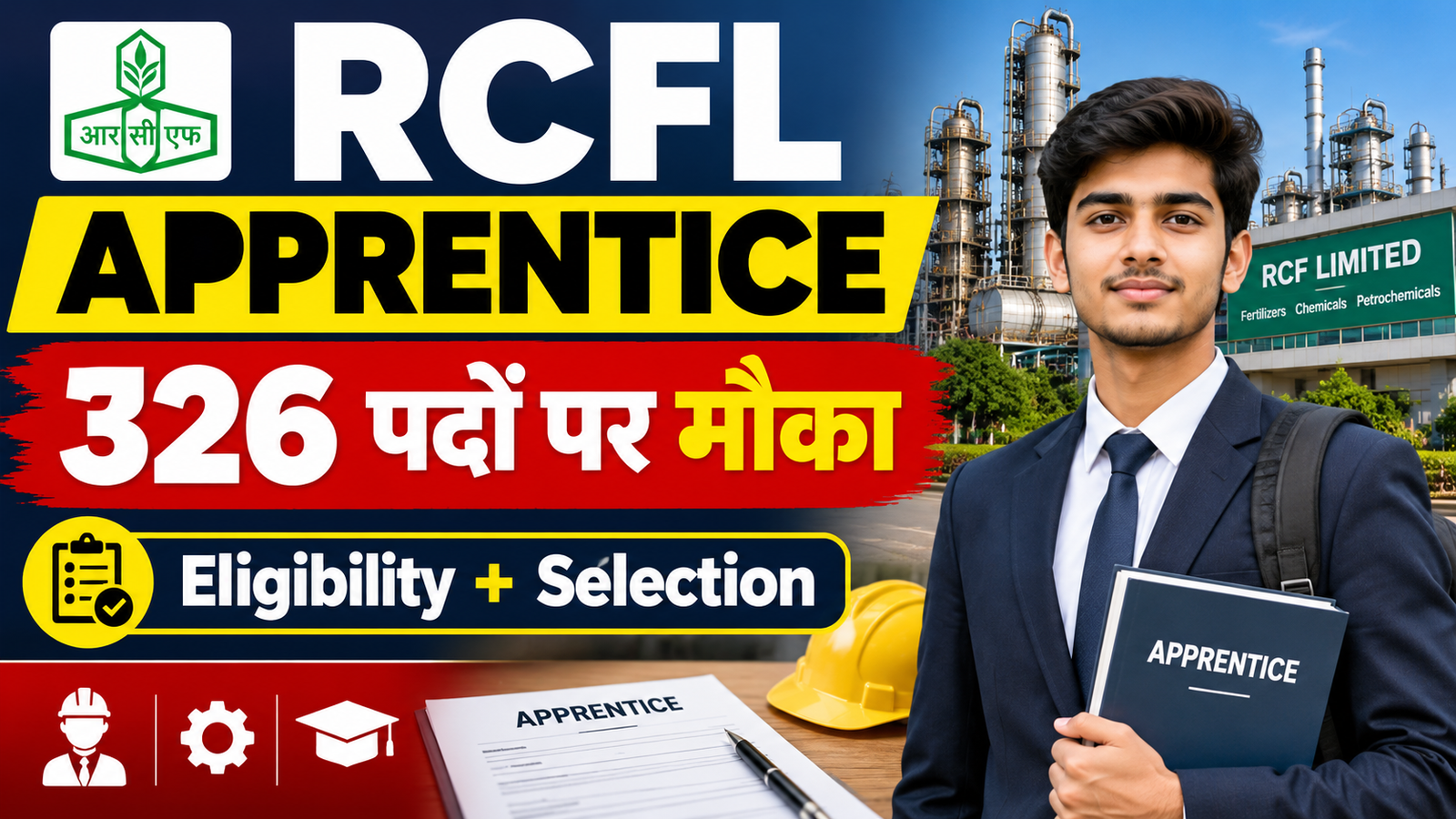 RCFL Apprentice Vacancy 2026: 326 पदों पर शानदार मौका, Eligibility और Selection Process जानें