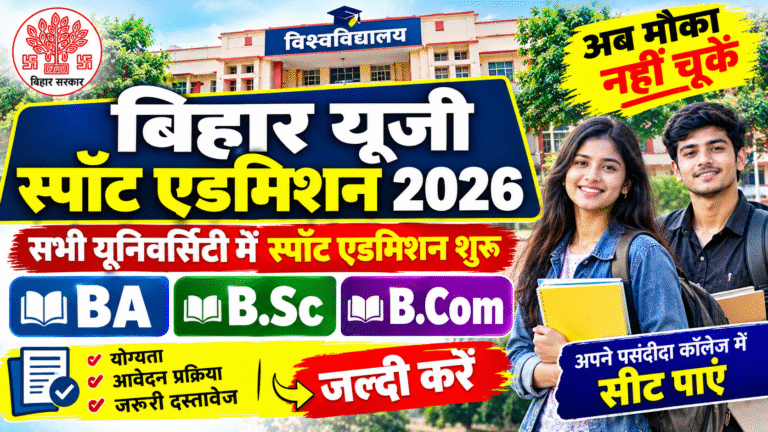 Bihar UG Spot Admission 2026: सभी यूनिवर्सिटी में BA, B.Sc और B.Com में स्पॉट एडमिशन शुरू