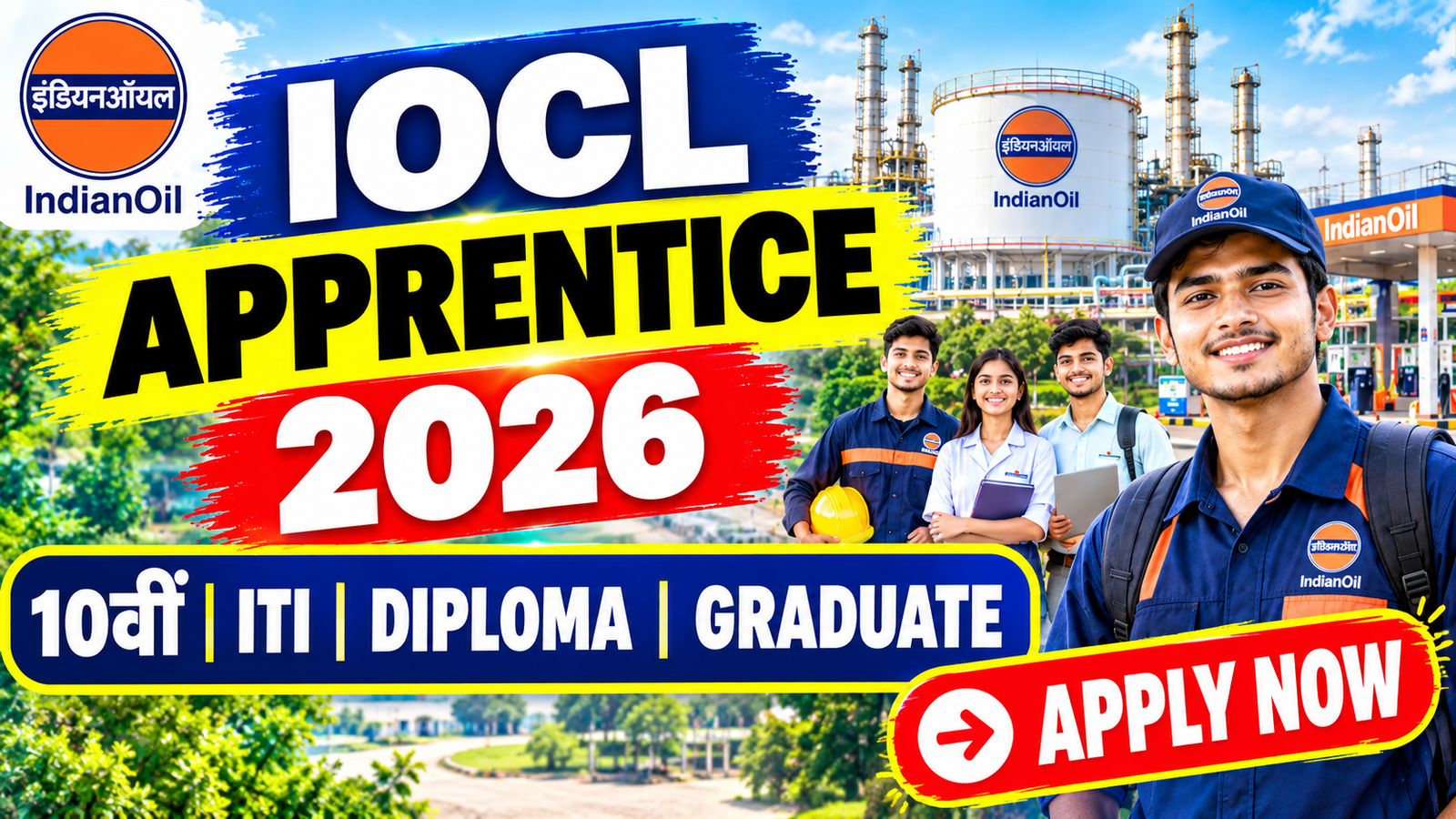 IOCL Apprentice Recruitment 2026: 10वीं, ITI, Diploma और Graduate के लिए अप्रेंटिस भर्ती