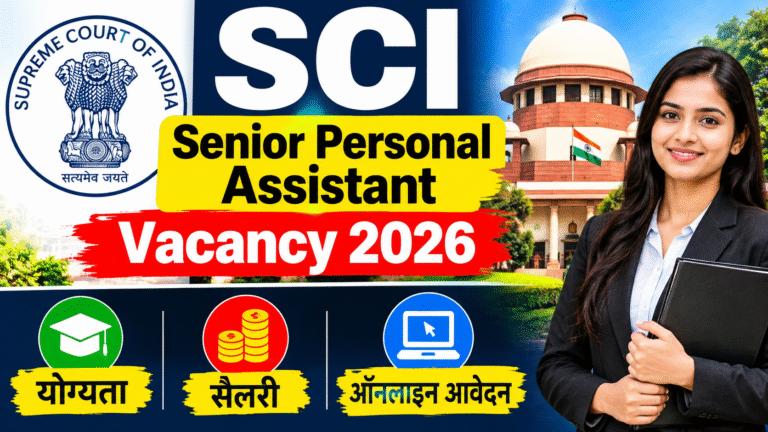 SCI Senior Personal Assistant Vacancy 2026: योग्यता, सैलरी और ऑनलाइन आवेदन की पूरी जानकारी